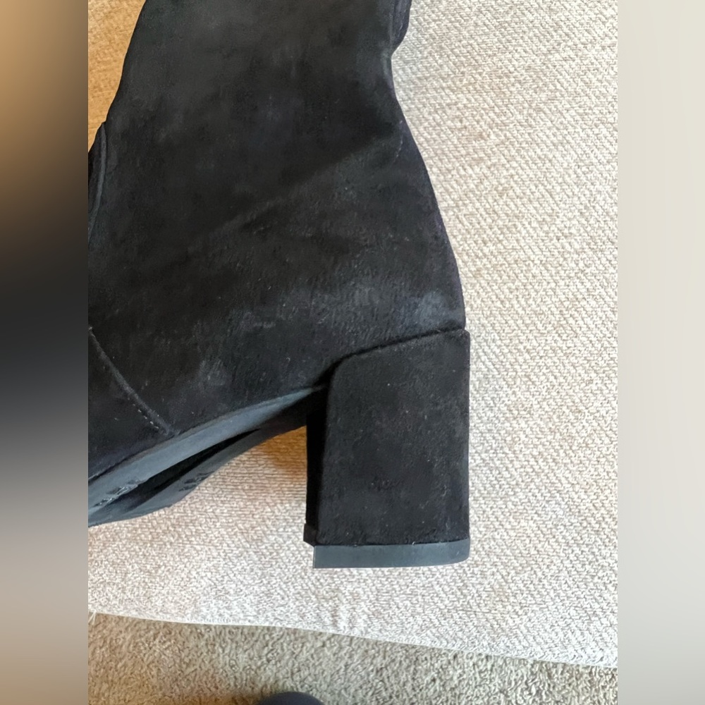 NIB Stuart Weitzman Hinterland Black Suede Over the Knee Boots Size 6.5 - Picture 4 of 11